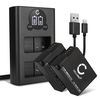 2x Batteria 1000mAh+ Caricabatterie Doppio