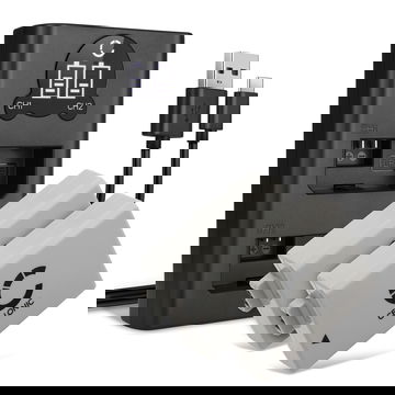 2x Kamera Akku für Canon EOS 1000D, EOS 450D, EOS 500D, EOS Rebel T1i, EOS Rebel XS, EOS Rebel Xsi - LP-E5 Ersatzakku 1020mAh + Dual Ladegerät LC-E5 CBC-E5 Ladekabel, Batterie