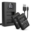 2x Batteria 1000mAh+ Caricabatterie Doppio