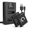 2x Batteria 1100mAh+ Caricabatterie Doppio