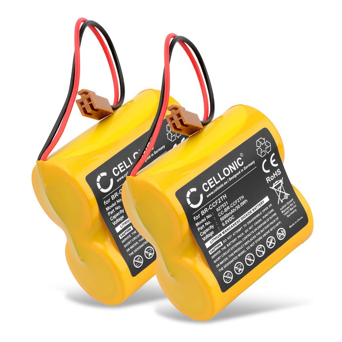 2x Panasonic BR-CCF2TH Batteria marcata subtel, 5000mAh di capacità