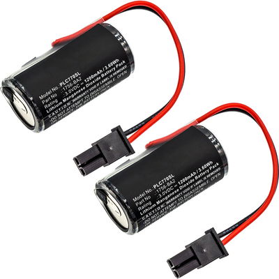 2x Batteria sostitutiva per Allen-Bradley 1756 L61S / 1756 L62S / 1756 L63S / 1756-BA2 / 94811501 rev12 / ControlLogix 556x Series Affidabile ricambio da 1200mAh celle dalla lunga durata di vita utile