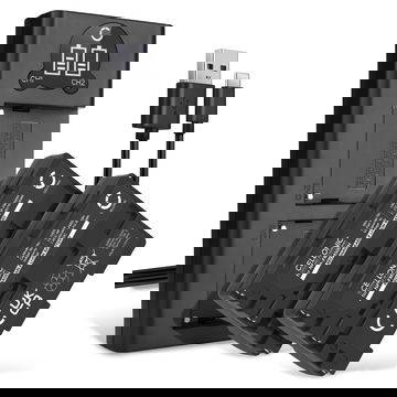 2x Akku + Dual Ladegerät für Sony A58, A57, A65, A68, A77 II, A99 II, Alpha 68, A200, A300, A350, A500, A700, A900