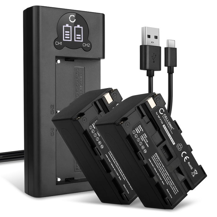 2x Sony CCD-TR3200E Akku + Dual Ladegerät 4400mAh Ersatzakku Batterie von CELLONIC