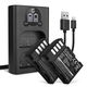 2x Batteria 1600mAh + Caricabatterie Doppio