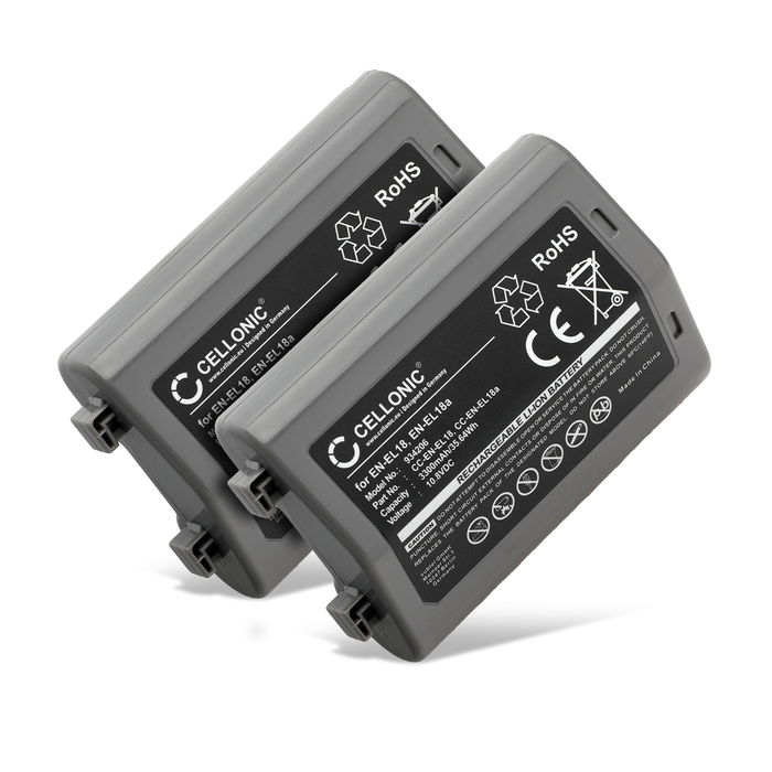 2x Nikon D6 Akku 3300mAh Ersatzakku Batterie von subtel