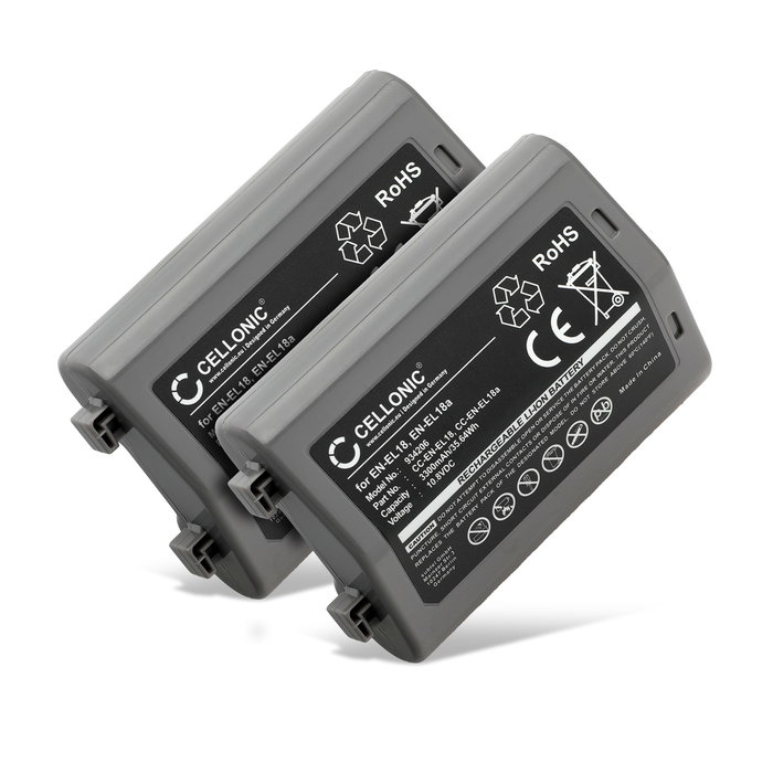 2x Batteria per Nikon D850, D5, D800, D810, D4s, D4, D6, D800E, Z 9 3300mAh da CELLONIC