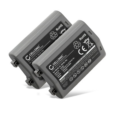 2x Batterie pour Nikon D850, D5, D800, D810, D4s, D4, D6, D800E, Z 9 3300mAh de CELLONIC