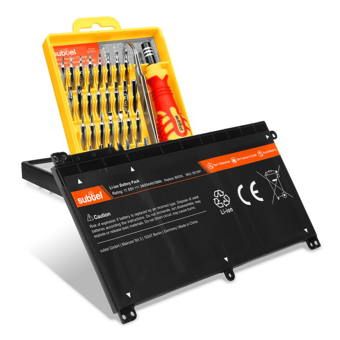 HP Pavilion X360 Akku + Werkzeug-Set 3400mAh Ersatzakku Batterie von subtel