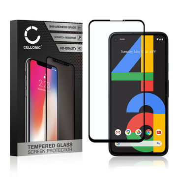 Protection d'écran en verre pour smartphone Google Pixel 4A 4G (3D Full Cover, haute résistance 9H, 0,33mm, Full Glue)