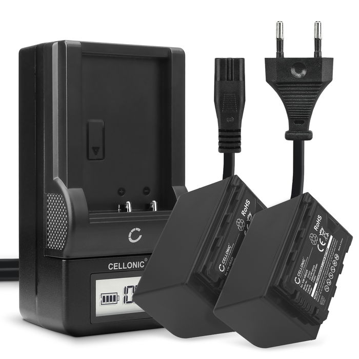 2x Panasonic HC-X2000 Akku + Ladegerät 4400mAh Ersatzakku Batterie von CELLONIC