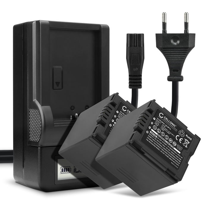 2x Akku für Panasonic SDR-H20 Ersatzakku 2100mAh Batterie + Ladegerät