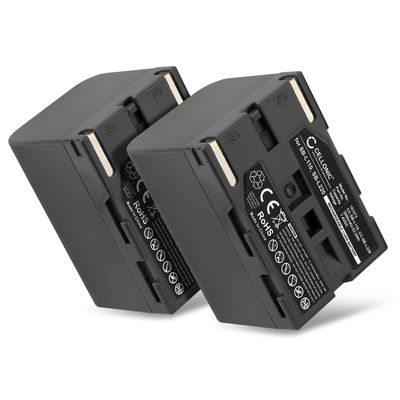 2x Batteria SB-L110 SB-L220 SB-LS110 per fotocamera Samsung VP-D101 -D303 -D301 VP-D80 VP-D70 VP-D55 VP-D31 VP-D20 -D21 VP-D10 SC-D23 Affidabile ricambio da 3000mAh, marca CELLONIC