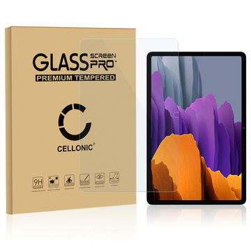 CELLONIC Screen Protector for Samsung Galaxy Tab S7 Plus Wi-Fi (SM-T970) Tablet Screen Cover Film - 2.5D 0,33mm Full Glue 9H Tempered Glass Display Screen Guard Crystal Clear