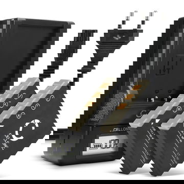 Pack de 2x batteries D-LI95 700mAh pour appareil photo Pentax Optio E85 / Optio M85 - Avec chargeur D-Li95 et câble d'alimentation