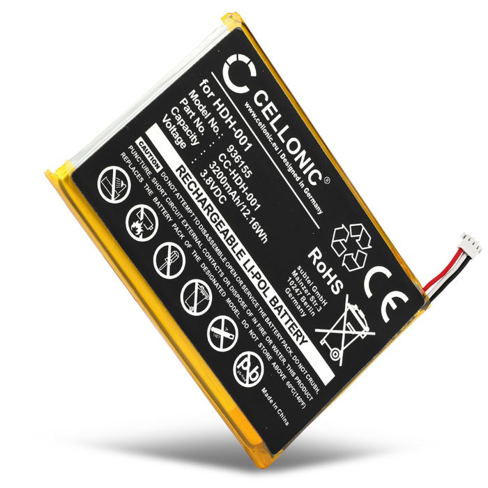 Nintendo HDH-001 Akku 3200mAh Ersatzakku Batterie von CELLONIC