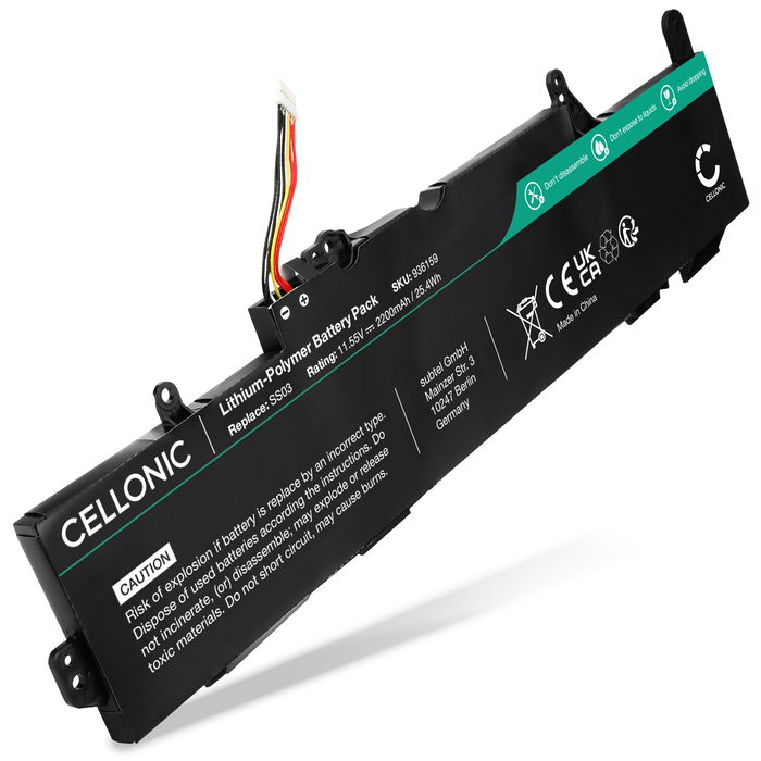 Batterie de rechange pour ordinateurs portables HP EliteBook 840 G5, 840 G6, 830 G5, 830 G6, 745 G5, HP SS03XL - 2200mAh 11.55V 
