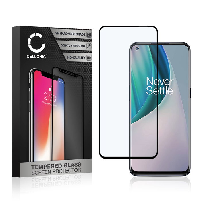Vetro temperato CELLONIC per OnePlus Nord N10 5G, screen protector (3D Full Cover 9H 0,33mm Full Glue) nero Pellicola salva schermo per telefono cellulare smartphone