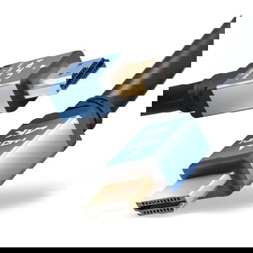 Câble Standard HDMI Type A pour hd-line Echosat 20900 M / Strom 505 A - Cable HDMI 2.0 de 3m pour TV, DVD, Blu-Ray, Caméra, Moniteur