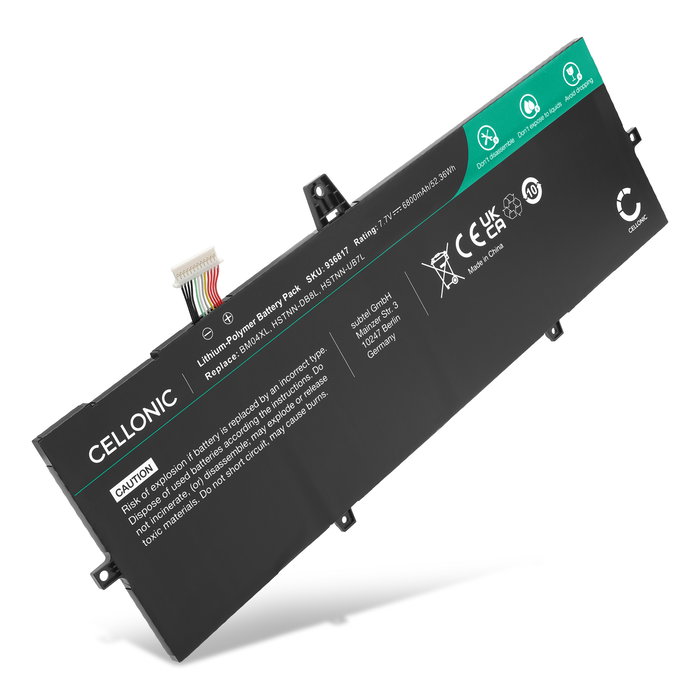 Battery for HP Elitebook x360 1030 G3 Series, BM04XL, BM04056XL 7.7V 6800mAh from CELLONIC
