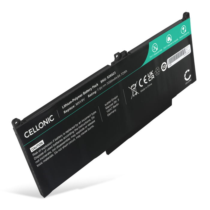 Dell N2K62 Batterie 7.6V 7200mAh de Cellonic