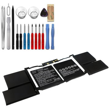 Batteria subtel A1964, A1989 per notebook Apple Macbook Pro 13 Touch - A1989 (Mid 2018 / Early 2019) Affidabile ricambio da 5050mAh + Set di strumento Sostituzione ottimale per computer portatile laptop Apple
