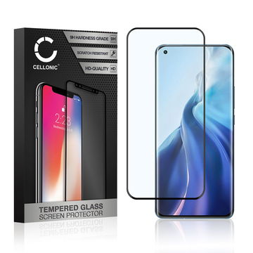 Vetro temperato CELLONIC per Xiaomi Mi 11, screen protector (3D Case-friendly 9H 0,33mm Full Glue) nero Pellicola salva schermo per telefono cellulare smartphone