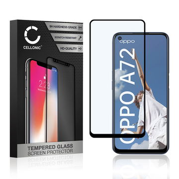 Protection d'écran en verre pour smartphone Oppo A72 (3D Full Cover, haute résistance 9H, 0,33mm, Full Glue)