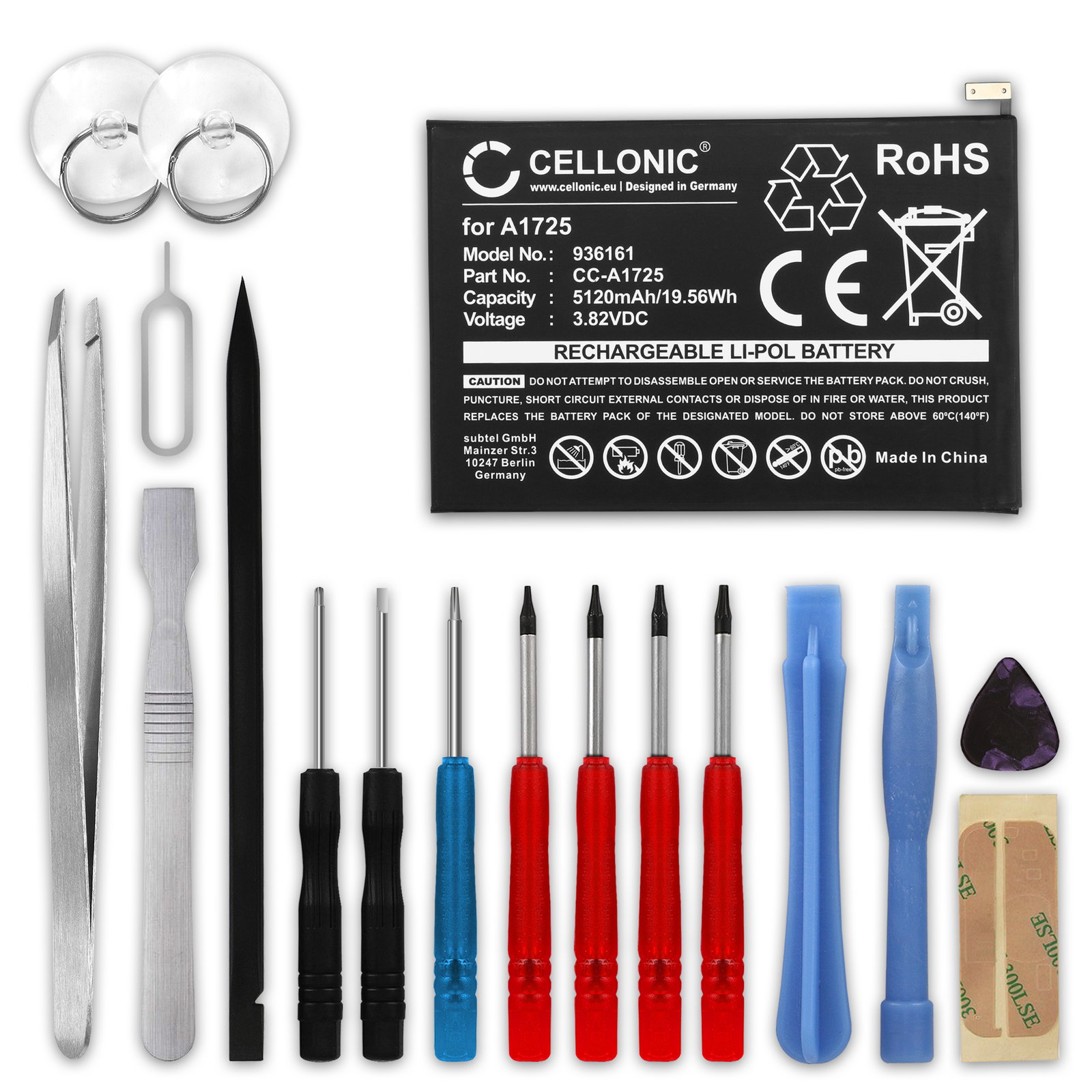 Akku Kompatibel Mit IPad Mini 5 A2133 A2124 A2125 A2126 - 5173mAh Li-Polymer + Gratis Werkzeuge