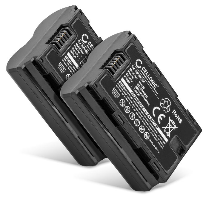 2x Akku für FujiFilm X-H2S Kamera, Ersatzakku 2000mAh Batterie