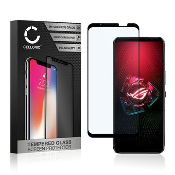 Vetro temperato CELLONIC per ASUS ROG Phone 5 / 5s / 5s Pro, screen protector (3D Full Cover 9H 0,33mm Full Glue) nero Pellicola salva schermo per telefono cellulare smartphone