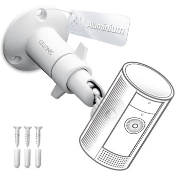 Camera Bracket Mount for Arlo, Ring, Blink, Eufy, Reolink, Wyze, Zumimall 1/4" Inch Thread 360° Swivel Ring Camera Mounting Bracket CCTV Security Spotlight Cam Mount - Indoor & Outdoor