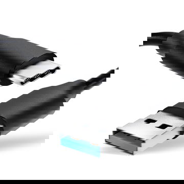 Cavo di ricarica con connettore USB C Type C per cuffie auricolari headset Jabra Evolve2 65, Elite Active 75t, Elite 85t, Elite 85h, Elite 45h, BIZ 2300 1,0m cavetto USB 3A in PVC nero