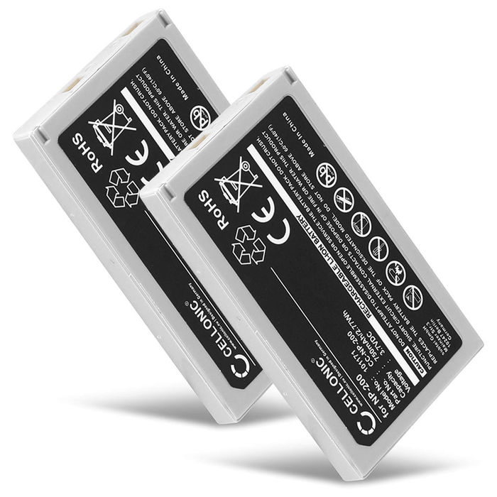 2x Batterie pour Konica Minolta DiMAGE X Accu 750mAh - Batterie de rechange appareil photo et caméra