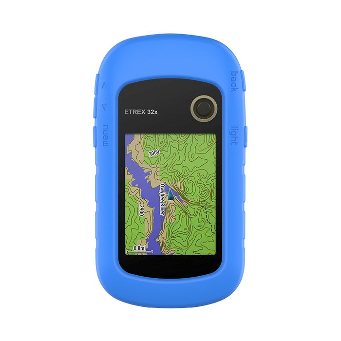 Protezione subtel silicone compatibile con Garmin eTrex 10 eTrex 20 eTrex 20x eTrex 22x eTrex 30 eTrex 30x eTrex 32x Custodia cover in Silicone assorbi-urti, case per navigatore su bici, bumper Blu