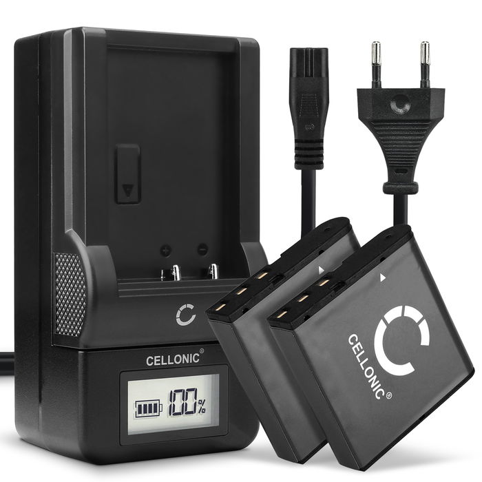 2x Batteria di ricambio per Casio NP-40 batteria 950mAh + Caricabatteria efficiente e durata per la tua fotocamera e videocamera