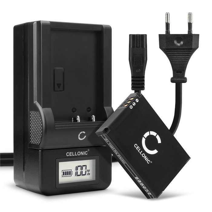 2x Batteria FXDC02 72-011-00 per fotocamera Drift Ghost S, Ghost S HD, Drift HD Ghost Affidabile ricambio da 1750mAh, marca CELLONIC + Caricabatteria