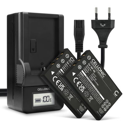 2x Akku für JAY-tech JayCam CX330, JayCam DC6000, Jay Media i5100, JayCam DXC11 1180mAh + Ladegerät von CELLONIC