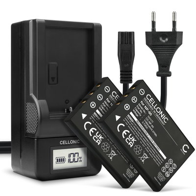 2x Batteria per Drift HD720 HD170 HD170 Stealth HD 1080p 1180mAh + Caricabatteria, marca CELLONIC, ricambi di lunga durata per macchine fotografiche e videocamere