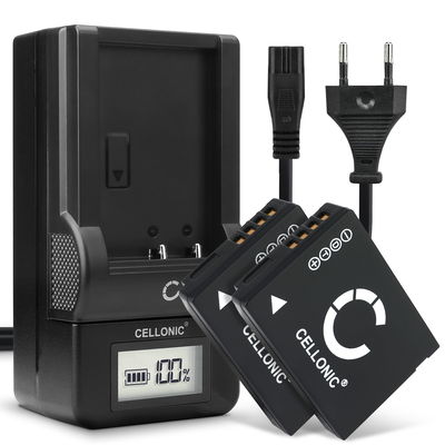 2x Batteria BP-DC7 per fotocamera Leica V-LUX 20 V-LUX 30 V-LUX 40 Affidabile ricambio da 890mAh, marca CELLONIC + Caricabatteria