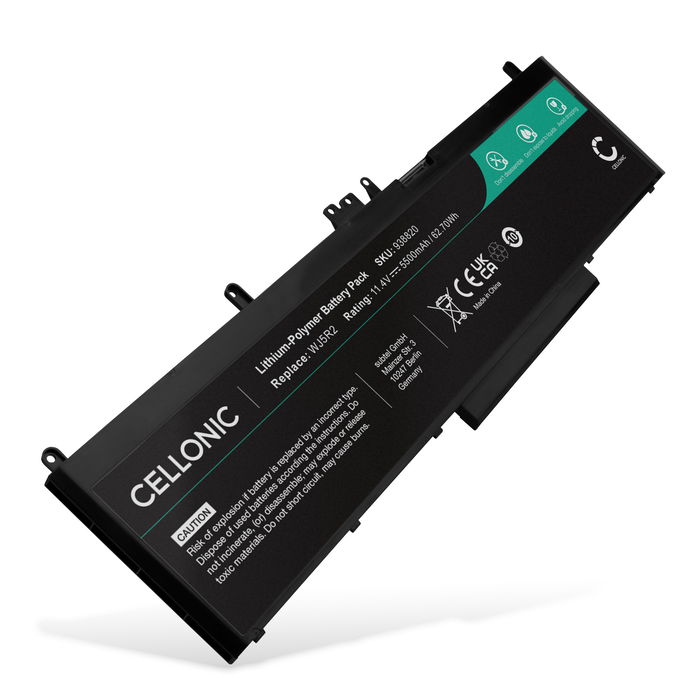 Batteria subtel WJ5R2, 4F5YV per notebook Dell Latitude E5570 / Precision 3510 Affidabile ricambio da 5500mAh Sostituzione ottimale per computer portatile laptop Dell