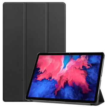 Étui avec stand intégré pour tablette Lenovo Tab P11 (TB-J606F) - Cuir synthétique, couleur noir Housse Pochette