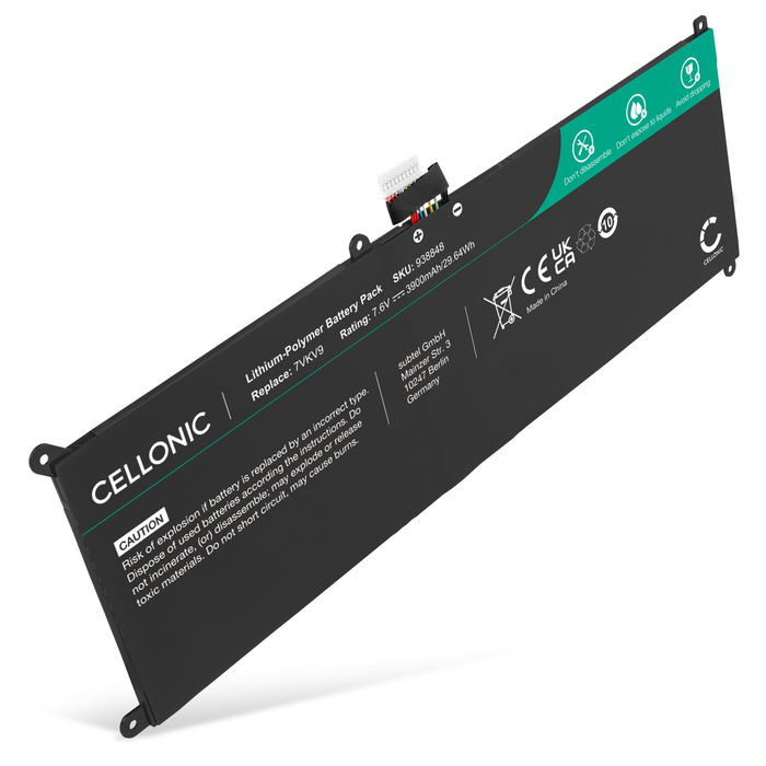 Dell 7VKV9 Akku 3900mAh Ersatzakku Batterie von subtel