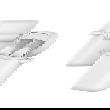 Étui coque en silicone blanc avec mousqueton pour écouteurs sans fil Huawei Freebuds 2, Honor Flypods pro - protection contre chute et rayure