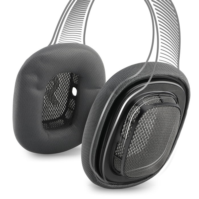 Kit di 2 cuscinetti di ricambio per apparecchi auricolari, cuffie headset Apple Airpods Max paraorecchie, earpads, sostituzione spugnette con comoda imbottitura