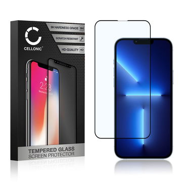 Vetro temperato CELLONIC per Apple iPhone 13 Pro, screen protector (3D Case-friendly 9H 0,33mm Full Glue) nero Pellicola salva schermo per telefono cellulare smartphone