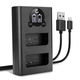 Caricabatterie Doppio + Cavo USB