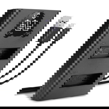 Caricatore USB doppio (AB1, P01, PT1) per DJI Osmo Action 1, CP.OS.00000020.01 + 1m + Cavo USB di CELLONIC