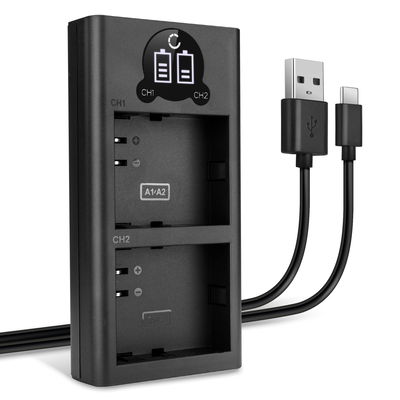 USB Doppelladegerät A-2 für A-1 - Dual Ladegerät für Arlo Pro 2, Arlo Pro, Arlo Go (VMA4410 / VML4030) Kamera Akkus, Ladekabel Netzteil