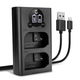 Caricabatterie Doppio + Cavo USB